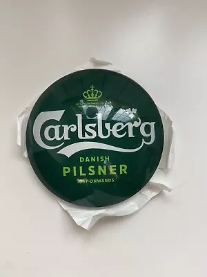 Carlsberg Danish Pilsner Round Fisheye Badge Beer Pump Font Mancave Pub Bar • £7.99