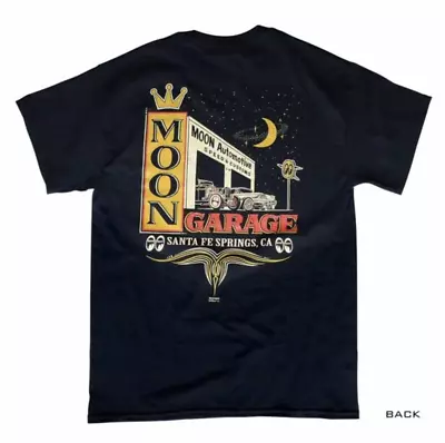 Men's Mooneyes Moon Automotive Garage Santa Fe Black T-Shirt Cotton MQT118BK • $30.99