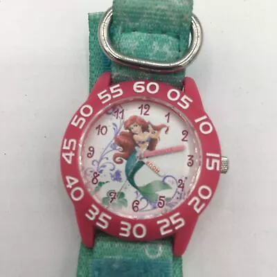 $16.98 • Buy Disney Little Mermaid Ariel Watch, EWatchfactory P234-2657-4, Blue Band, Pink