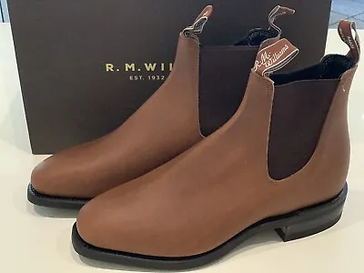 NEW RM Williams Comfort Craftsman Brown Vesta Mens Boots Casual Dress  Shoes US7 • $449