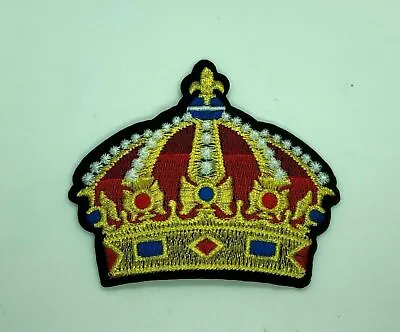 $3.99 • Buy KING QUEEN CROWN Iron-on PATCH EMBROIDERED ROYAL FAMILY EMPEROR APPLIQUE