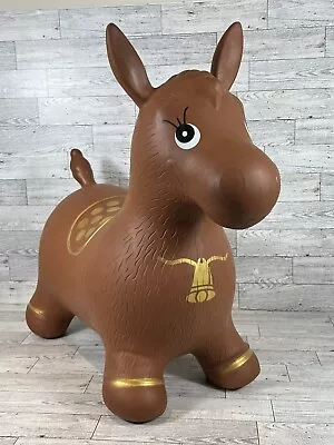 AppleRound Brown Horse Hopper  (Inflatable Jumping Horse) Toddler Bouncer Ride • $14.99