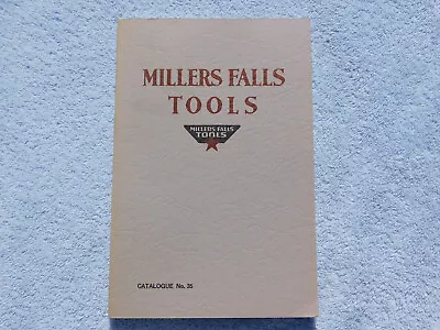 1915 MILLERS FALLS Tool Catalog #35 - Bits Hand Drills Braces Saws Chisels • $19.99