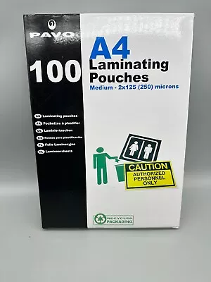 Pavo Laminating Pouches 10 X A4 Medium 250 Microns NEW (2 X 125) 210 X 297 Mm • £4.39