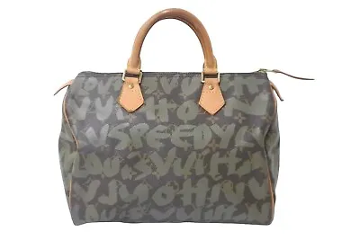 Louis Vuitton Speedy 30 Hand Bag Th0051 Khaki Monogram Graffiti M92194 Th0051 • £1849.04