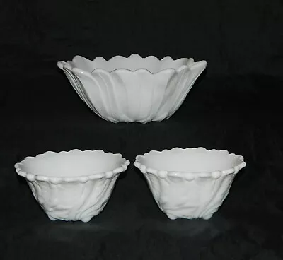 Vintage Milk Glass Bowl And Candle Holders • $30