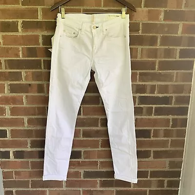 Rag & Bone White DRE Boyfriend Skinny Jeans Women’s Size 27 In NEW • £28.66