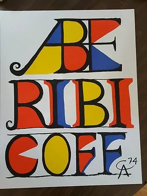 Abe Ribicoff 1974 Alexander Calder Offset Lithograph • $553