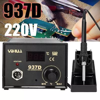 £36.99 • Buy 45W Digital Electric Soldering Iron Station ESD Welder Welding Tool Kit 5 Tips
