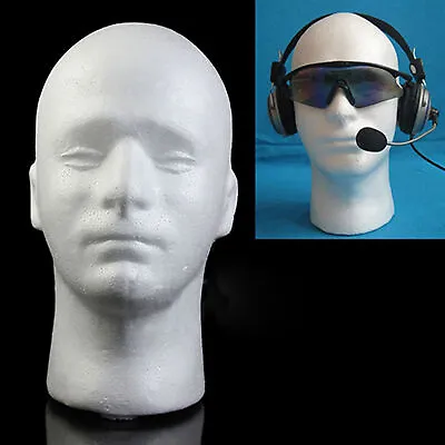 Male Mannequin Styrofoam-Foam Manikin Head Model Hat Glasses Wig Display Stand • $45.99