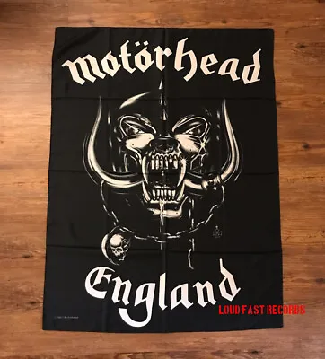 MOTORHEAD ENGLAND FLAG BANNER TAPESTRY FABRIC POSTER WALL HANGING Official 2003 • $24.99