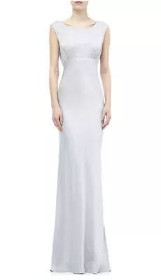 Ghost *salma Olivia* Hollywood Long Silver Dress Size S Original Price £225.. • £65