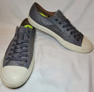 Men's Converse All Star II John Varvatos Gray Leather Mesh Lowtop Shoes Size 11 • $55