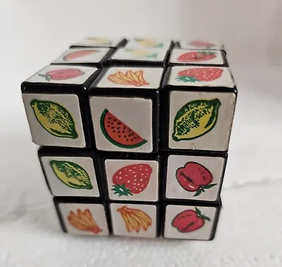 Vintage 1980s Puzzle FRUIT Cube Puzzle Rubix Cube • $14.50