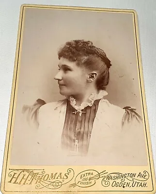 Antique Victorian American LDS? Mormon? Woman! Ogden Utah Cabinet Photo! UT! US • $34.99