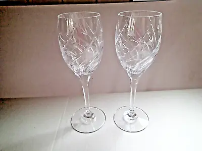 Set Of 2 Mikasa Crystal ENGLISH GARDEN 9  Wine Glasses Goblets New • $39.99
