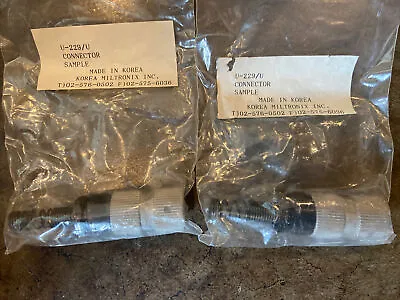 Lot Of 2 Military Radio Connector Plug Female Connection U-229/U 5-Pin Untested • $25
