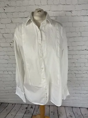 M&S Sartorial White Dress Shirt Men's Size 15.5  Neck Long Sleeve (K10) • £11.49