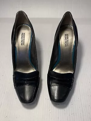 Kenneth Cole Reaction Black Slip On High Heels US 9 M New In Box • $18.99