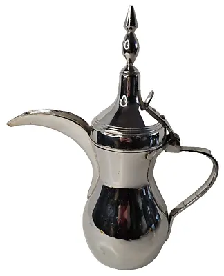 VTG Al Saif Stainless Steel Arabic Coffee/Tea Pot Dallah Silver Geanie Bottle • $79.95