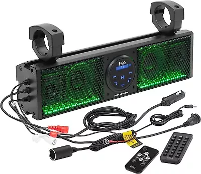 BOSS Audio BRT18RGB ATV UTV RZR Quad Bluetooth Sound Bar System Soundbar RGB LCD • $224.99