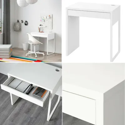 £85.99 • Buy Ikea Micke Table Desk WorkStation Furniture For Home Office Computer White 73x50