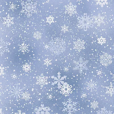 Christmas Snowflake Fabric #532 Sil Blue Elizabeths Studio Cotton By The Yard • $10.98