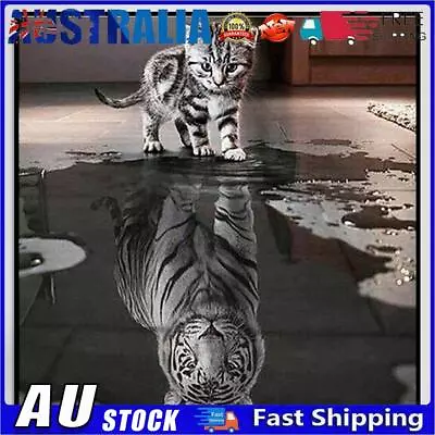 Cat Tiger 5D Diamond Painting Embroidery DIY Cross Stitch Craft Home Decor • $8.47