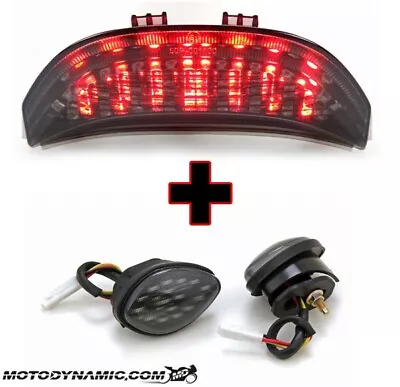 SEQUENTIAL LED Tail Light SMOKED + Flush Mount Turn Signal For 06-07 CBR1000RR  • $114.95