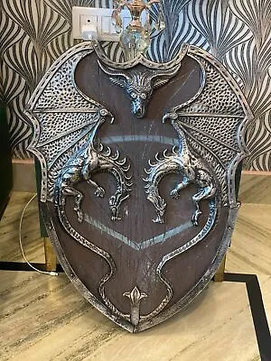 £189 • Buy Medieval Game Of Thrones Dragon Shield Wooden Viking Shield 