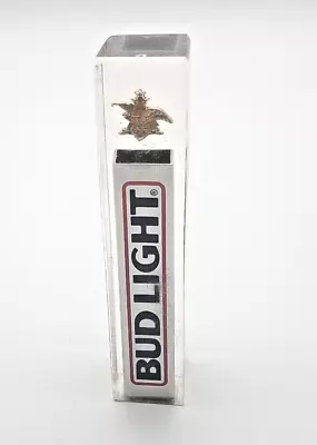 Vintage Bud Light Draft Beer Tap Handle Clear Acrylic Draft 4.25  Man Cave • $8.95