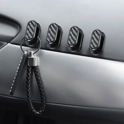 4pcs Car Interior Hooks Clips Auto Accessories Dashboard Hook Holder Clip Black • $8.33