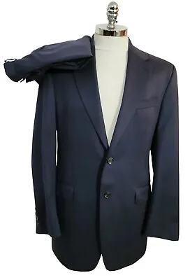 Ralph Lauren Men's Blue 2 Pc. Suit Cashmere Blend Wool US Size 42L  Pants 36x30 • $105