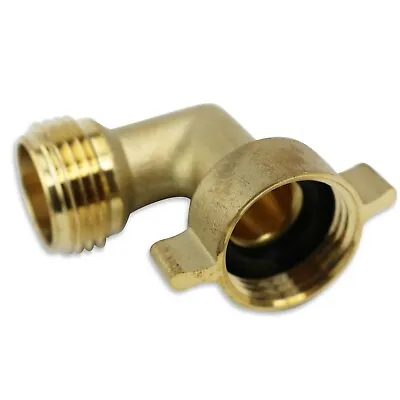 Leisure Coachworks 90 Degree Hose Elbow RV Water Intake Fitting Solid Brass 3/4  • $5.99