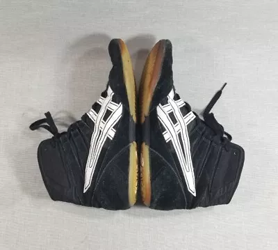 Asics Wrestling Shoes Combat MMA Black Suede JL204 Mens US Size 11 • $32.99