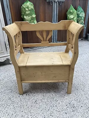 £145 • Buy Solid Pine Hall Seat / Settle With Storage / Bench