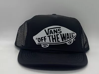 Vans Mesh Trucker Hat Off The Wall Logo Black • $5.99