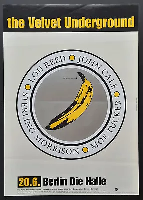 +++ 1993 VELVET UNDERGROUND Concert Poster Berlin Germany 1st Print WARHOL • $149.95