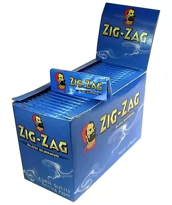 Zig Zag Standard Blue Rolling Paper - Box Of 100 Booklets • £16.90