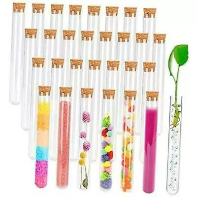 10-100x 20ml Glass Test Tubes With Cork Stopper Candy Party Wedding Reusable • $12.49