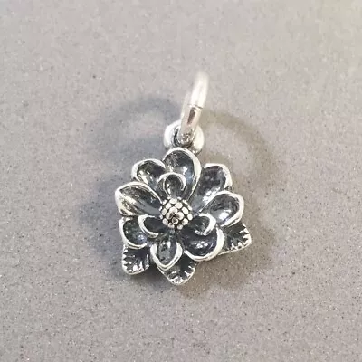 .925 Sterling Silver 3-D Small MAGNOLIA FLOWER Charm NEW Pendant Tree 925 GA56 • $12.25