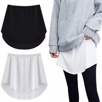 £6.38 • Buy Shirt Extenders Adjustable Hem Fake Top Women's Mid-length Extender Skirts UK