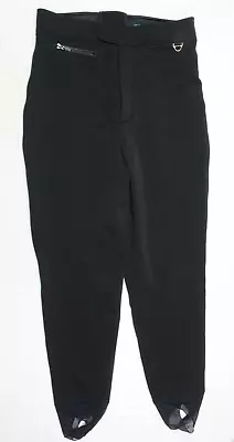 Vintage Eddie Bauer EBTEK Ski Pants Womens 16T Black Schoeller Fleece Winter • $21.97