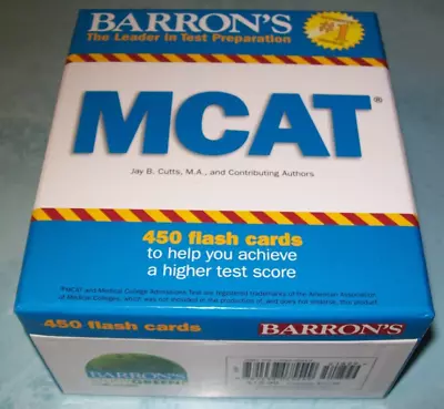 Barron's Test Prep Ser: MCAT Flash Cards By Jay B. Cutts (2015) VGC • $9.95