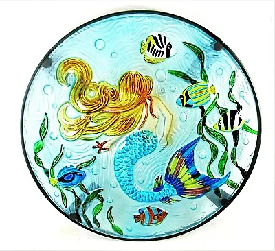 £48.30 • Buy Mermaid Garden Fused Glass Hand Crafted Decorative Table