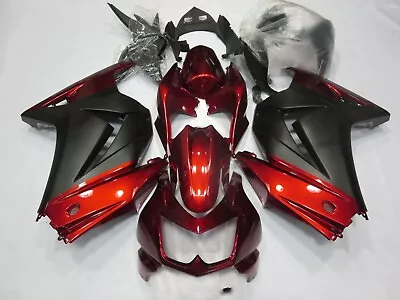 Black Red ABS Fairing Kit For Kawasaki Ninja 250R 2008-2012 EX250J Body Work 09 • $387.60