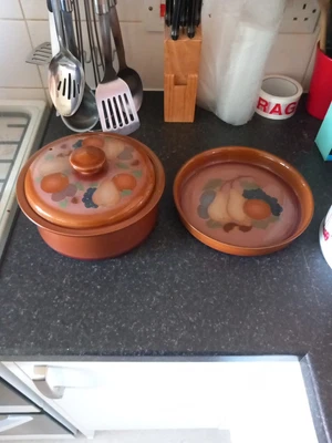 Denby Orchard Casserole Dish & Shallow Dish • £10