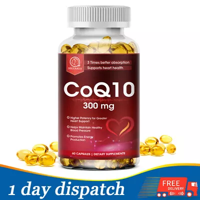 Coenzyme Q-10 300mg Antioxidant Heart Health Support Increase Energy & Stamina • $12.86