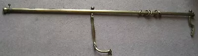 Edwardian Brass Rising Portiere Rod Or Brass Curtain Rail For Doors • £14.99