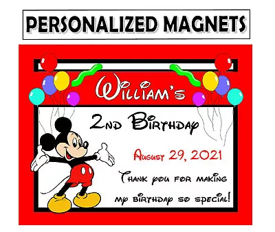 15 Mickey Mouse Birthday Party Favors Magnets • $13.99